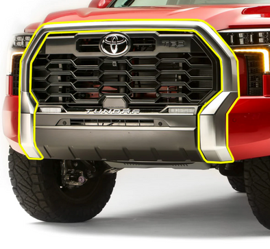 Toyota Tundra Compatible Front Grille Surround Bumpershellz Chrome Del ...