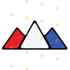 Premium Taco Vinyl Toyota Tri-Color Mountain Grille Badge Emblem