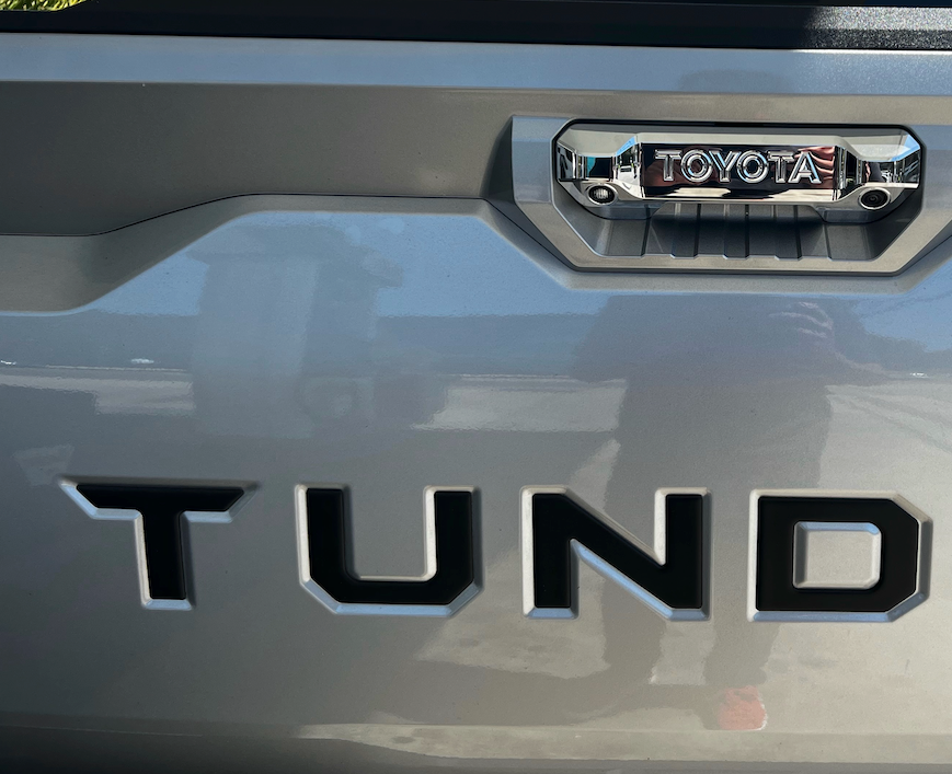 Toyota Tundra Domed / Raised 3D Tailgate Letter Inserts (2022 ...